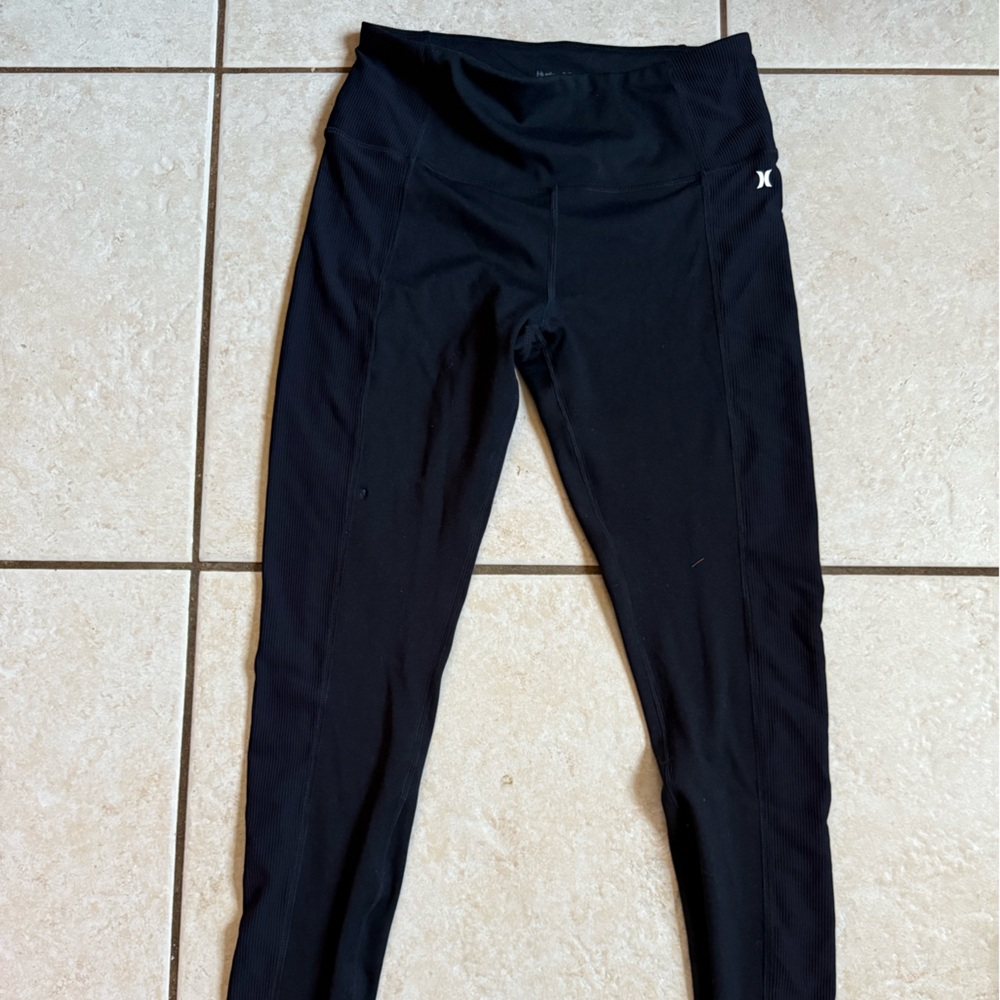 Hurley Jet Black Performance Leggings